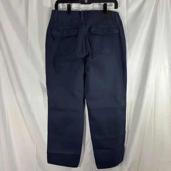 NWT PAIGE Kirby StraightLeg Jeans Vintage Dark Blue Utility Flap Pockets Size 27 - Picture 3 of 10